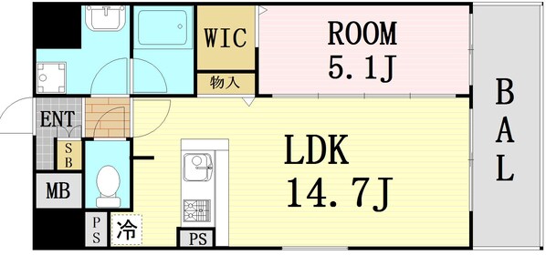 南森町駅 徒歩2分 9階の物件間取画像